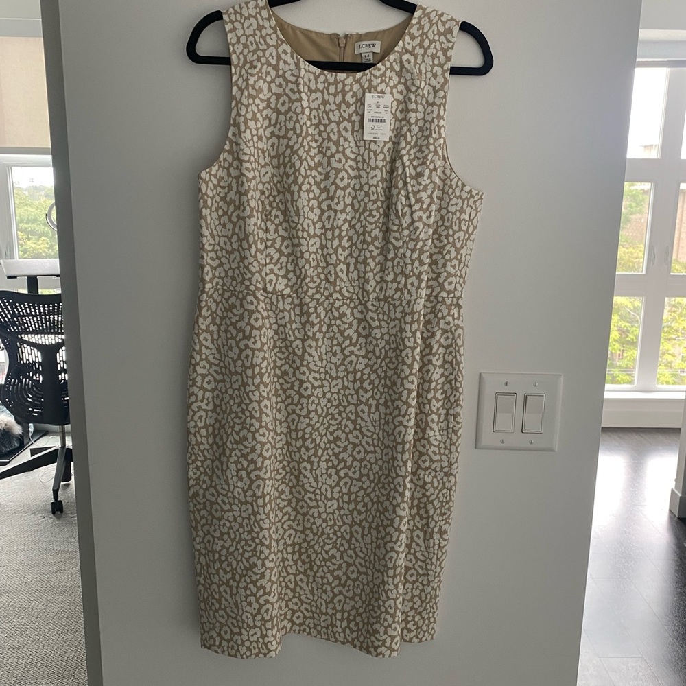 NWT J. Crew Factory Leopard Print Sheath Dress